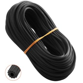 VEVOR Window Screen Spline, 100 ft x 0.16 in Window Screen Retainer Spline, PVC Window and Door Screen Spline, Hollow Serrated Screen Holder Spli