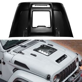 Easy Install Hood Space-Capsule Style Hood/Heat Dispersion Hood Compatible with 2018-2023 Jeep Wrangler JL JLU & 2020-2023 Gladiator JT Replaceme
