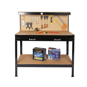 Workbench With Drawers (Option: Black  Carbon steel)