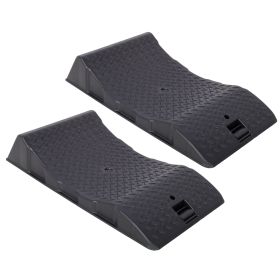 2PACK Tire Saver Ramps,Car Tire Wheel Ramps,Anti-Slip Hard Plastic Design,Black (Option: Black)
