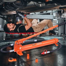 20 Ton Porta Power Kit, Portable Hydraulic Jack With 4.6 Ft/1.4 M Oil Hose, Car Frame Repair Tool With Storage Case For Automotive, Heavy Equipme (Option: Orange)