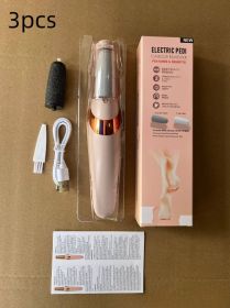 Electric Foot Grinder Foot Peeling Machine Foot Repair Tool (Option: Toothpaste Box Pink 3pcs)