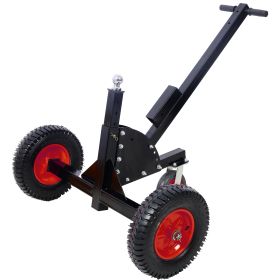 2-in-1 Heavy Duty 1,500lbs Trailer Dolly Load Capacity, Trailer Mover 2 Hitch Ball, 24-35.4 Adjustable Height Trailer RV Boat (Option: Black)