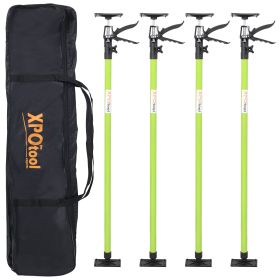 4 Pack Adjustable Support Pole,Steel 3rd Hand Support System,Support Rod For Jacks Cargo Bars Drywalls,Cabinet Jacks For Installing Cabinets,Exte (Option: BlackGreen)