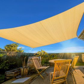 Prohibited From Sale On Amazon XISHAN 10'X13' Light Grey,Sand,Rust Red,Dark Grey,Cream,Beige HDPE Sunshade Sail, 160 Grams (Option: 10X13ft-Sand)