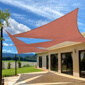 Prohibited From Sale On Amazon XISHAN 12'X12'X12' Dark Grey,Rust Red,Light Grey,Dark Green,Sand HDPE Sunshade Sail, 160 Grams (Option: 12X12X12ft-Rust Red)