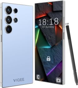 8+256GB Unlocked Smartphone, 6.8" HD+ Display, I25 5G Ultra Unlocked Phone, Built in Pen, 6000mAh Battery /Face ID+Fingerprint Lock/Dual SIM (Color: Blue)