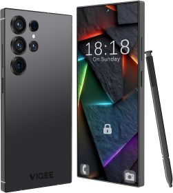 8+256GB Unlocked Smartphone, 6.8" HD+ Display, I25 5G Ultra Unlocked Phone, Built in Pen, 6000mAh Battery /Face ID+Fingerprint Lock/Dual SIM (Color: Black)