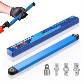 Impact Ready Offset Extension Wrench, Tight Reach Extension Wrench Set, With 1/2", 1/4" And 3/8" Square Drive Adapters (Model: 2 piece)