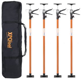 4 Pack Adjustable Support Pole,Steel 3rd Hand Support System,Support Rod For Jacks Cargo Bars Drywalls,Cabinet Jacks For Installing Cabinets,Exte (Option: BlackBrown)