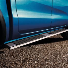 Running Boards, 6' Step Bars Compatible With 2019-2023 Chevy Silverado/GMC Sierra 1500/2020-2024 Silverado/Sierra 2500/3500HD Crew Cab, 201 Stain (Option: MultiColor)