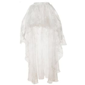 Korean-style Embroidered Floor-length Bridal Wedding Dress Long Sleeve Lace Slim-fit Slimming Irregular Half-length (Option: White-3XL)